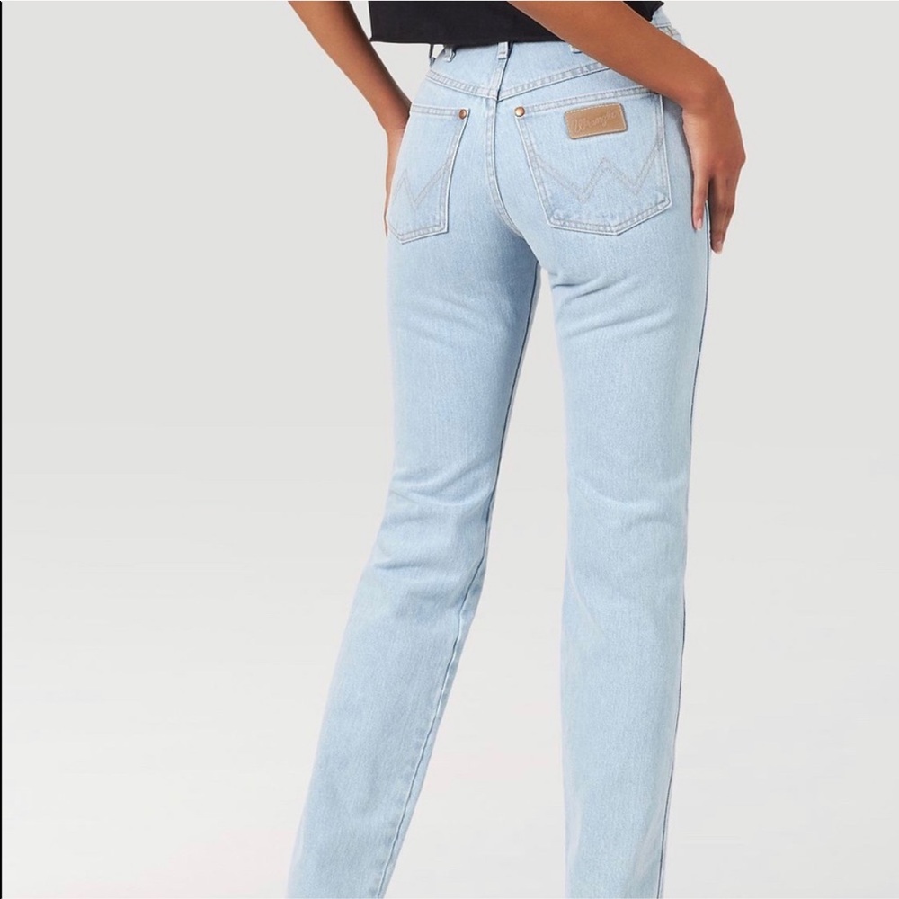 Wrangler bleach slim fit high rise jeans